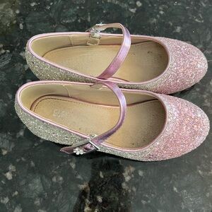 Girls Purple Gradient Glitter Pumps • 13